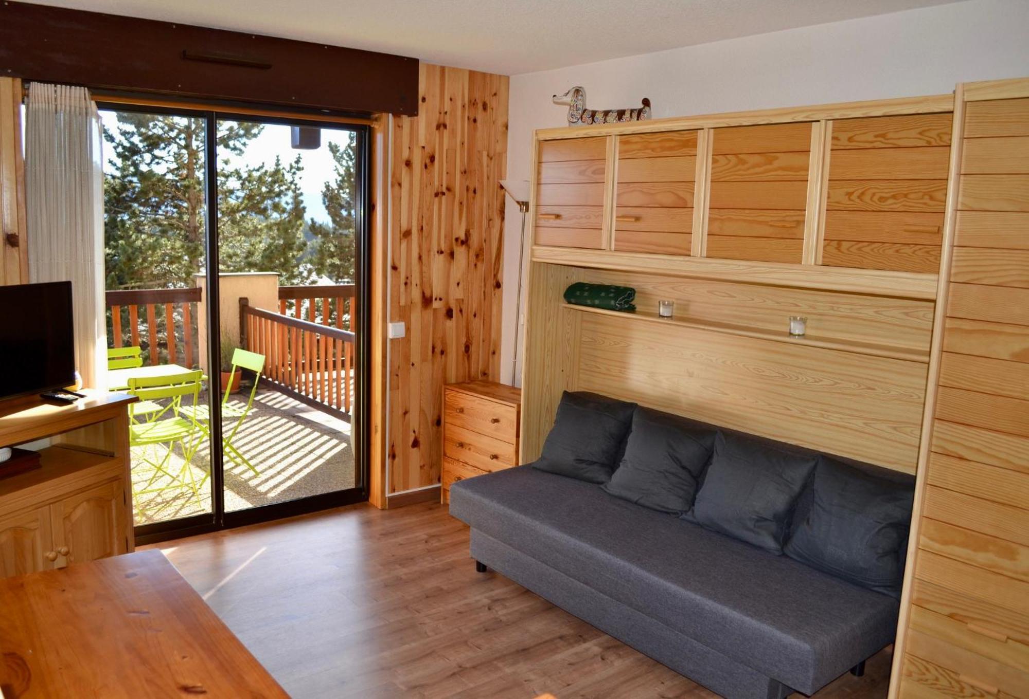 Studio Cabine Chaleureux A Pyrenees 2000 - Wifi Et Parking Prive Bolquere Pyrenees 2000 エクステリア 写真